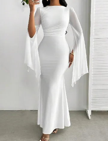 Rochie lunga SHEIN, alb Alb