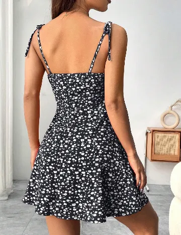 Rochie scurta SHEIN, negru/alb Negru