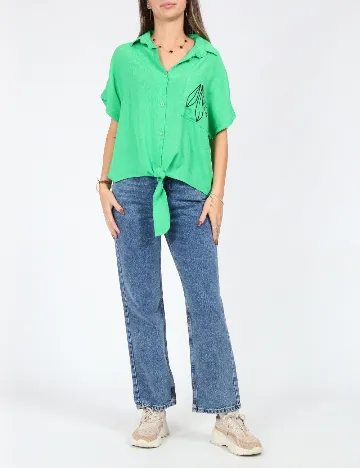 Camasa SHEIN, verde Verde