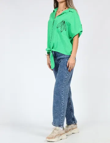 Camasa SHEIN, verde Verde