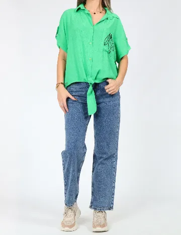 Camasa SHEIN, verde Verde