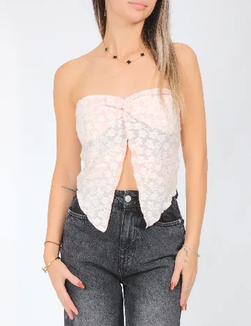 Top SHEIN, roz pudra Roz