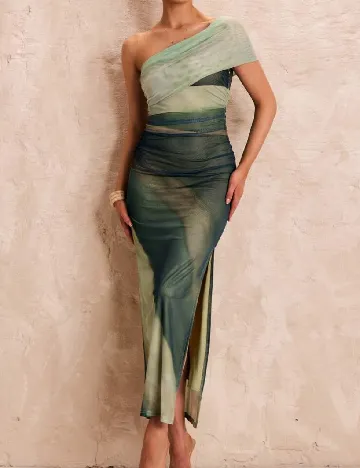 Rochie lunga SHEIN, verde Verde