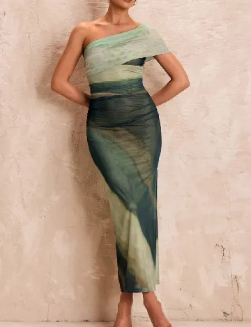 Rochie lunga SHEIN, verde Verde