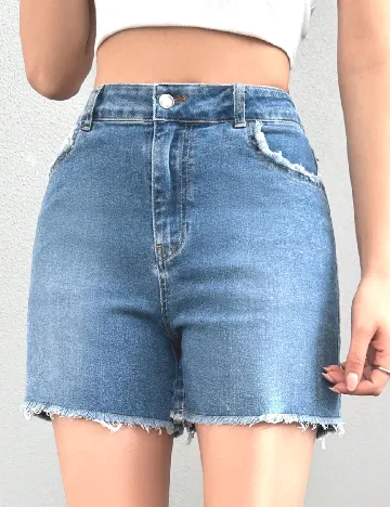 Pantaloni scurti SHEIN, albastru Albastru