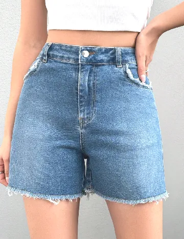 Pantaloni scurti SHEIN, albastru Albastru