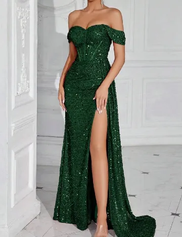 Rochie lunga ADYCE, verde Verde