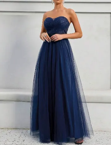 Rochie lunga Mgiacy, albastru inchis Albastru