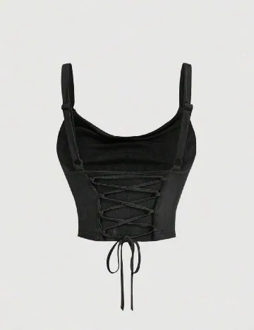 Top SHEIN, negru Negru