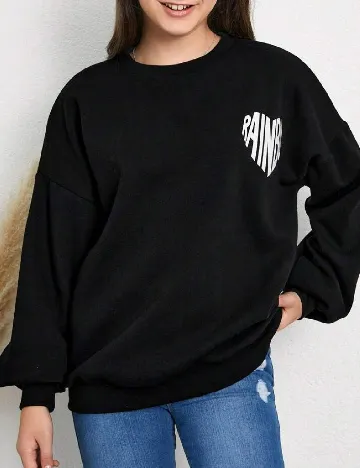 Bluza Shein Kids, negru Negru