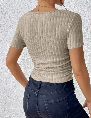 Tricou SHEIN, bej Crem