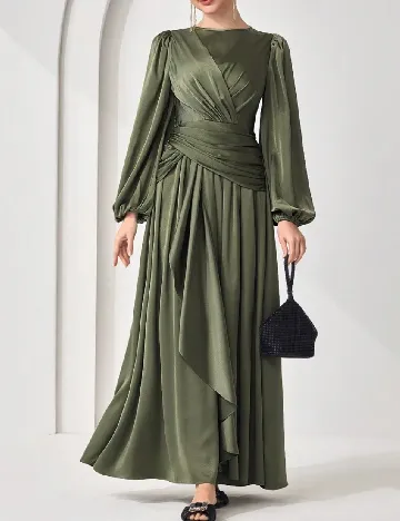 Rochie lunga SHEIN CURVE, verde Verde