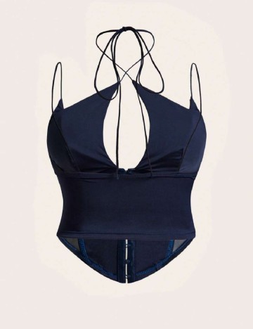 Top SHEIN CURVE, bleumarin