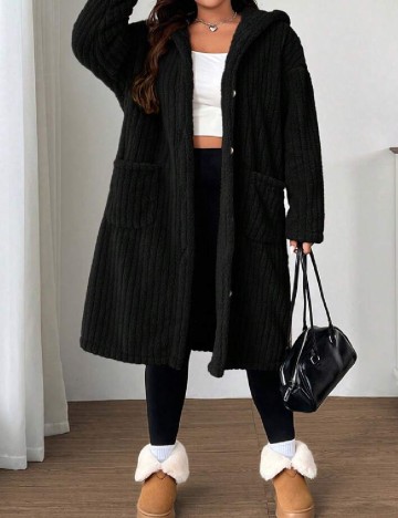 Palton SHEIN CURVE, negru