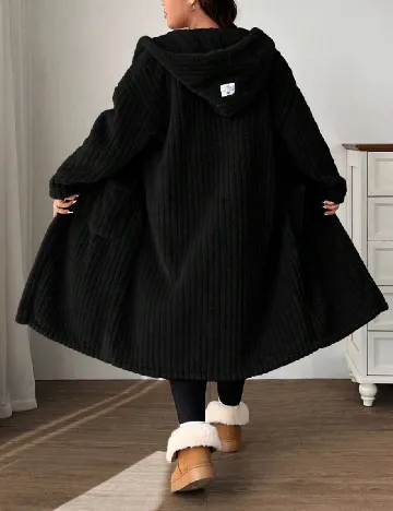 Palton SHEIN CURVE, negru Negru