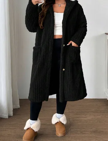 Palton SHEIN CURVE, negru Negru