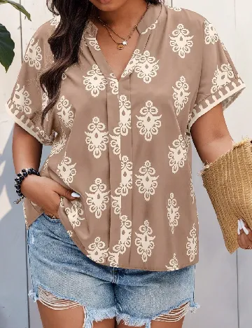 Bluza SHEIN CURVE, crem Crem