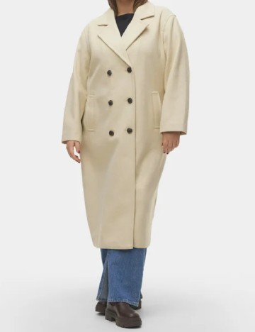 Palton Vero Moda Curve, crem