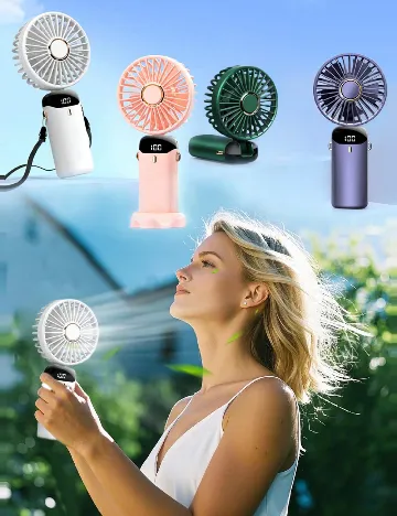 Ventilator portabil SHEIN, roz Roz
