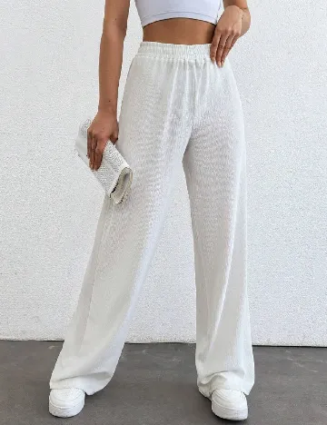 Pantaloni SHEIN, alb Alb