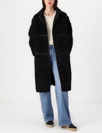 Palton Jacqueline de Yong, negru Negru
