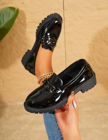 Mocasini SHEIN, negru Negru