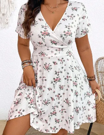 Rochie scurta SHEIN CURVE, alb Alb