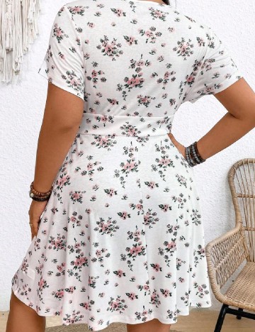 Rochie scurta SHEIN CURVE, alb