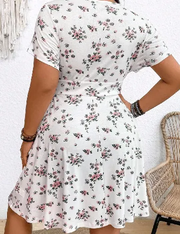 Rochie scurta SHEIN CURVE, alb Alb