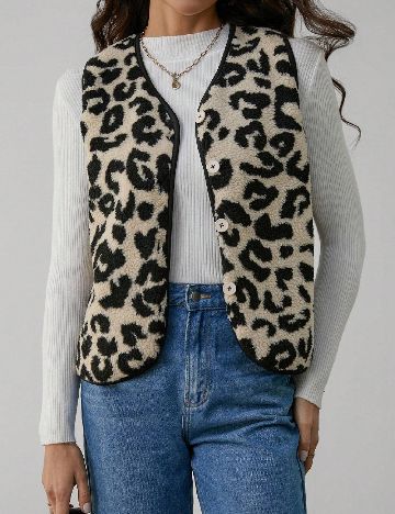 Vesta SHEIN, negru/crem