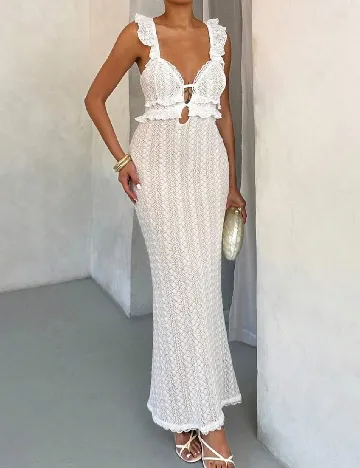 Rochie lunga SHEIN, alb Alb