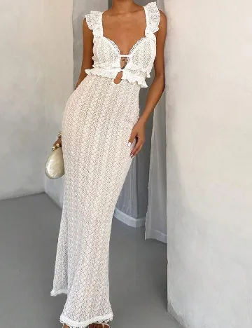 Rochie lunga SHEIN, alb Alb
