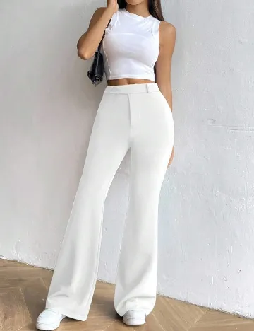 Pantaloni SHEIN, alb Alb