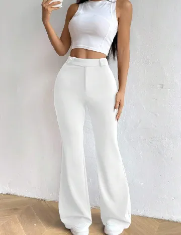 Pantaloni SHEIN, alb Alb