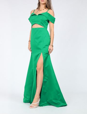 Rochie lunga Moevio, verde