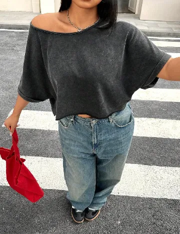 Top SHEIN CURVE, gri Gri