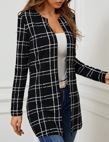 Blazer SHEIN, alb/negru