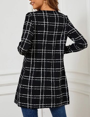 Blazer SHEIN, alb/negru