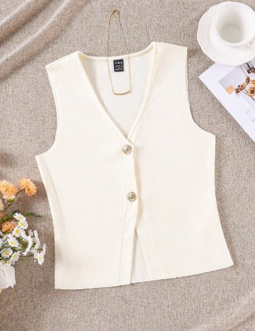 Top SHEIN, ecru