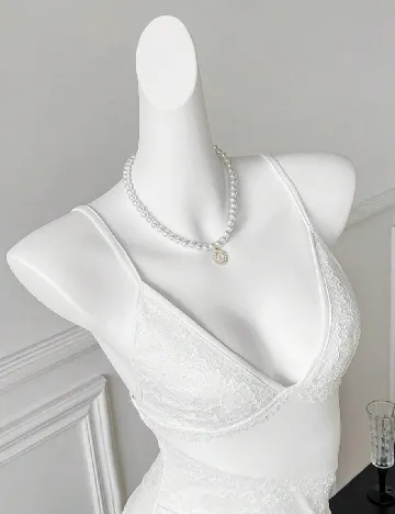 Rochie scurta SHEIN, alb Alb