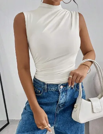 Body SHEIN, ecru Alb