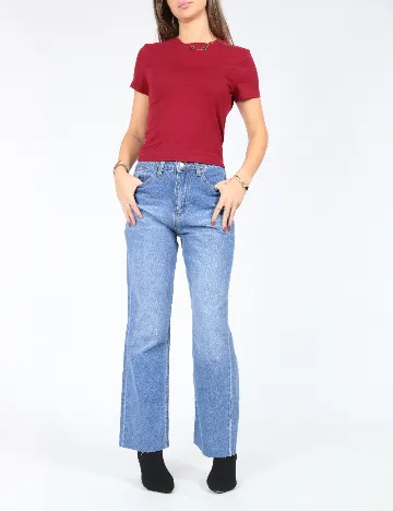 Top SHEIN, visiniu Rosu