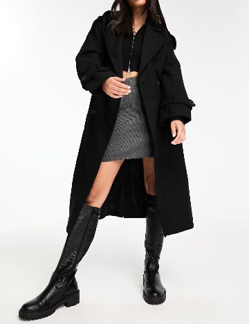 Palton Bershka, negru