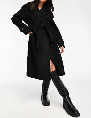 Palton Bershka, negru Negru