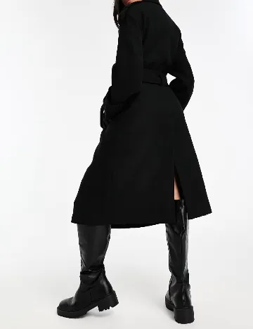 Palton Bershka, negru Negru