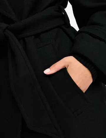 Palton Bershka, negru Negru