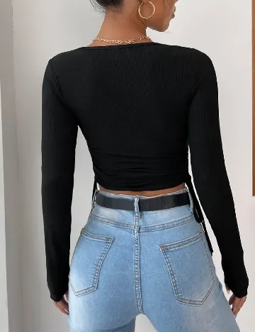 Top SHEIN, negru Negru