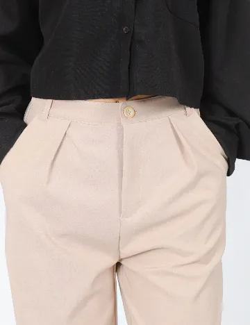 Pantaloni Dazy, crem Crem