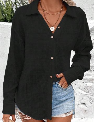 Camasa SHEIN, negru