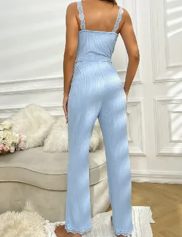 Pijama SHEIN, bleu Albastru
